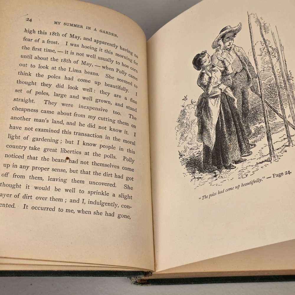 My Summer in a Garden Charles Dudley Warner 1891 Illustrated Darley 40th Edition - Picture 7 of 9